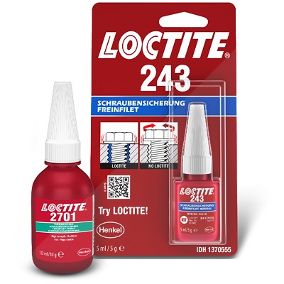 Loctite 10 ml 2701 Schraubensicherung hochfest + 5 ml 243 mittelfest von Loctite