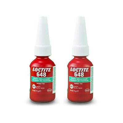 Loctite 2x 10 ml 648 Fügeklebstoff fluoreszierend von Loctite