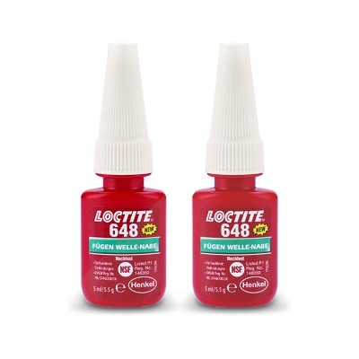 Loctite 2x 5 ml 648 Fügeklebstoff fluoreszierend von Loctite