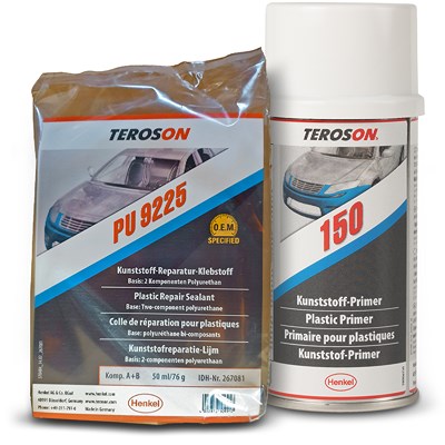 Teroson 2x25 ml PU 9225 2K-Reparatur-Klebstoff + 150 ml 155 Haftgrund von TEROSON