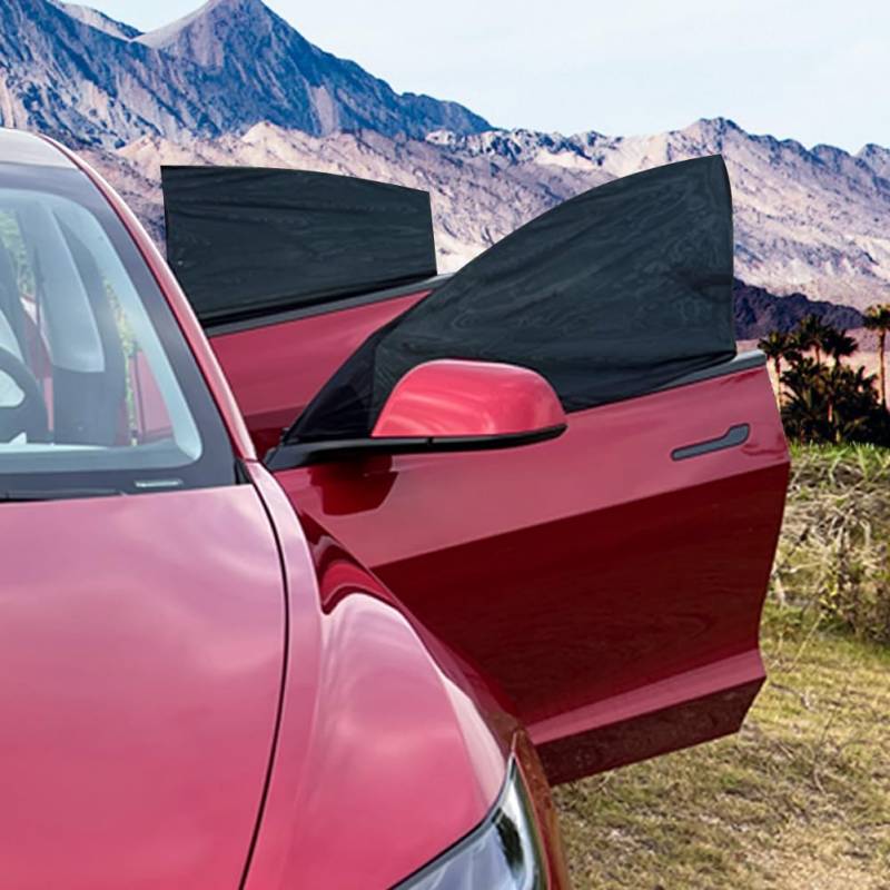 TESBEAUTY Sichtschutzvorhänge für Tesla Model 3 Camping 6 Stück, Verwendbar bei geöffneter Tür, Einfache Einrichtung & Platzsparend, Multifunktionale Tesla Sichtschutzmatten Tesla Sonnenblenden von TESBEAUTY