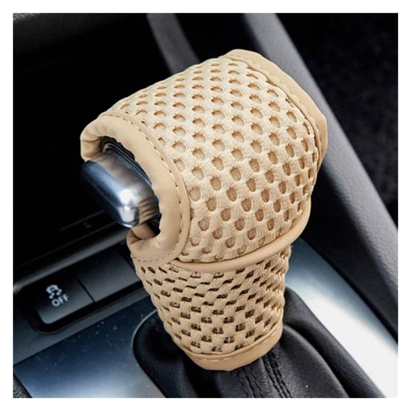 Innenraum Auto Zubehör Auto Schaltknauf Abdeckung Gangschaltung Non Slip Grip Griff Schutz Abdeckungen Universal Getriebe Automatische Auto Innen Zubehör Auto Innen Zubehör(Beige) von TETARI