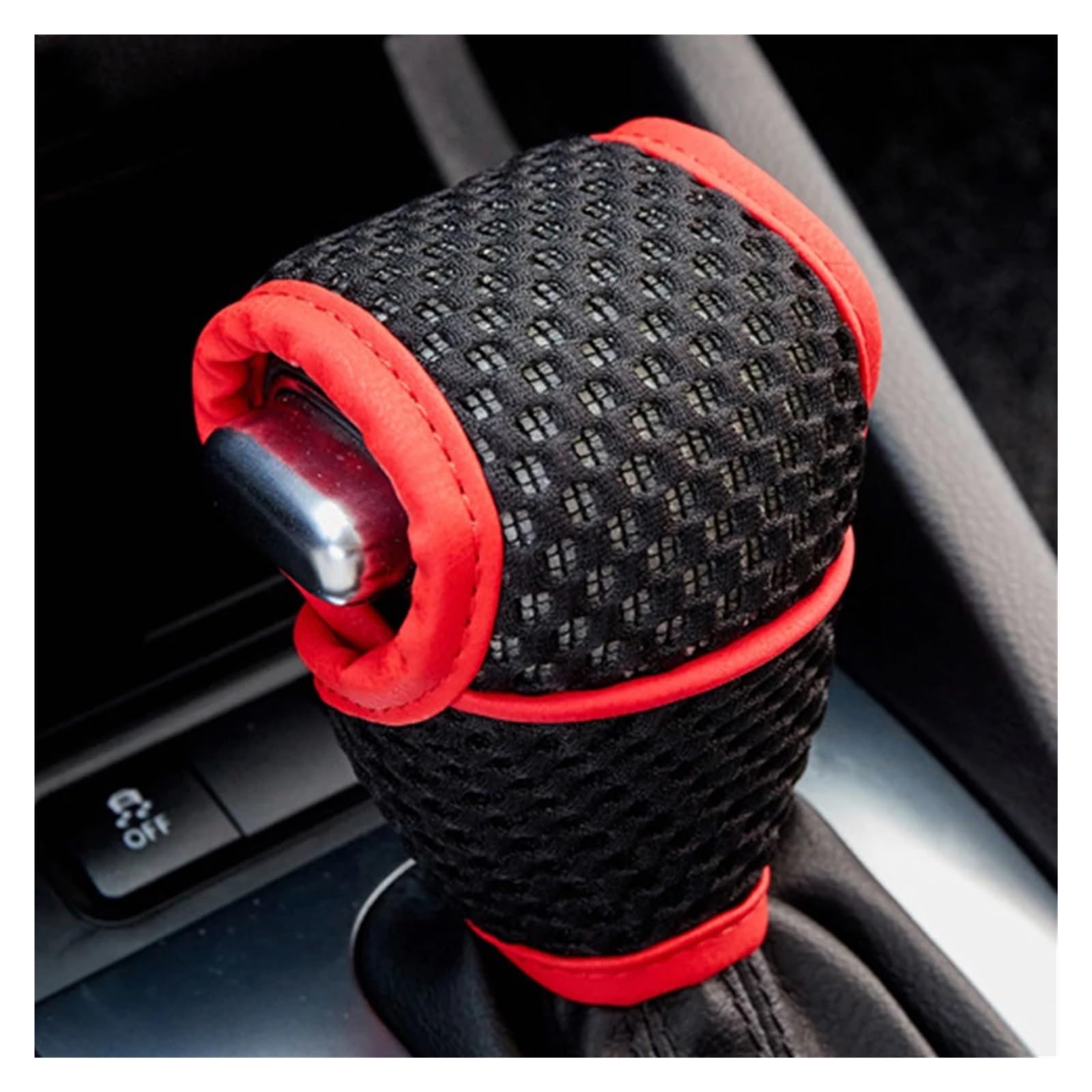 Innenraum Auto Zubehör Auto Schaltknauf Abdeckung Gangschaltung Non Slip Grip Griff Schutz Abdeckungen Universal Getriebe Automatische Auto Innen Zubehör Auto Innen Zubehör(Black Red) von TETARI