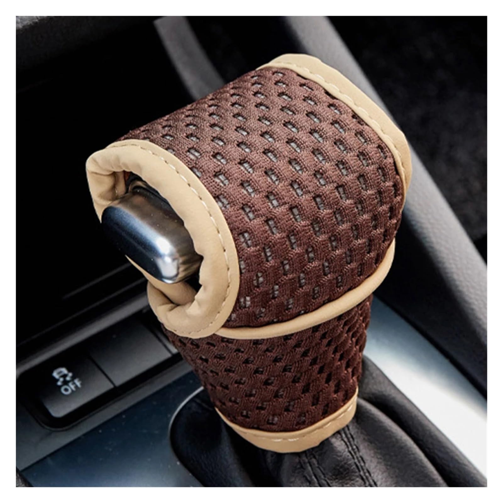 Innenraum Auto Zubehör Auto Schaltknauf Abdeckung Gangschaltung Non Slip Grip Griff Schutz Abdeckungen Universal Getriebe Automatische Auto Innen Zubehör Auto Innen Zubehör(Brown) von TETARI