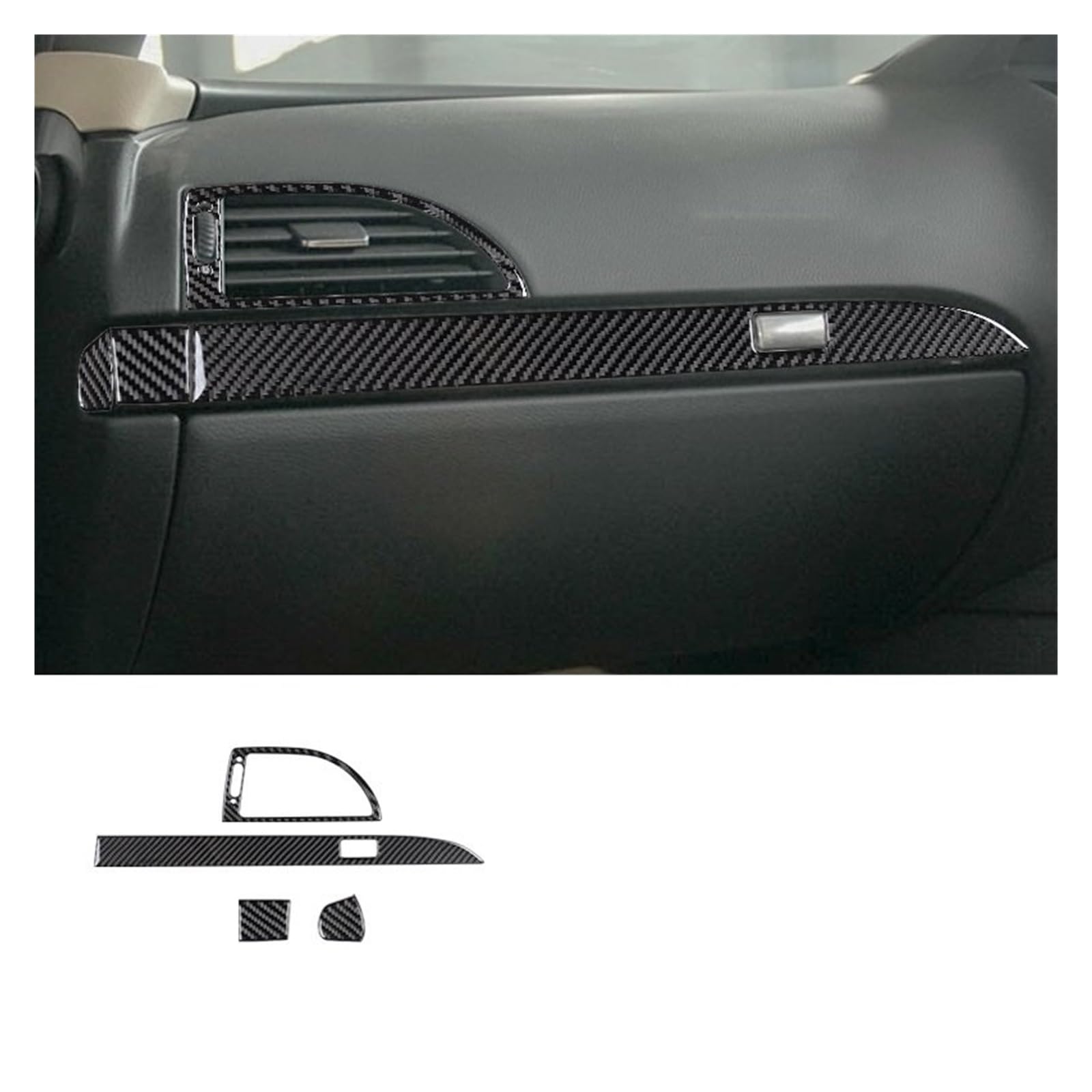 Innenraum Auto Zubehör Für 6 Series E63 E64 2004-2010 Carbon Faser Aufkleber Aufkleber Copilot Air Outlet Panel Abdeckung Trim Auto Innen Zubehör Auto Innen Zubehör(C3 RHD) von TETARI