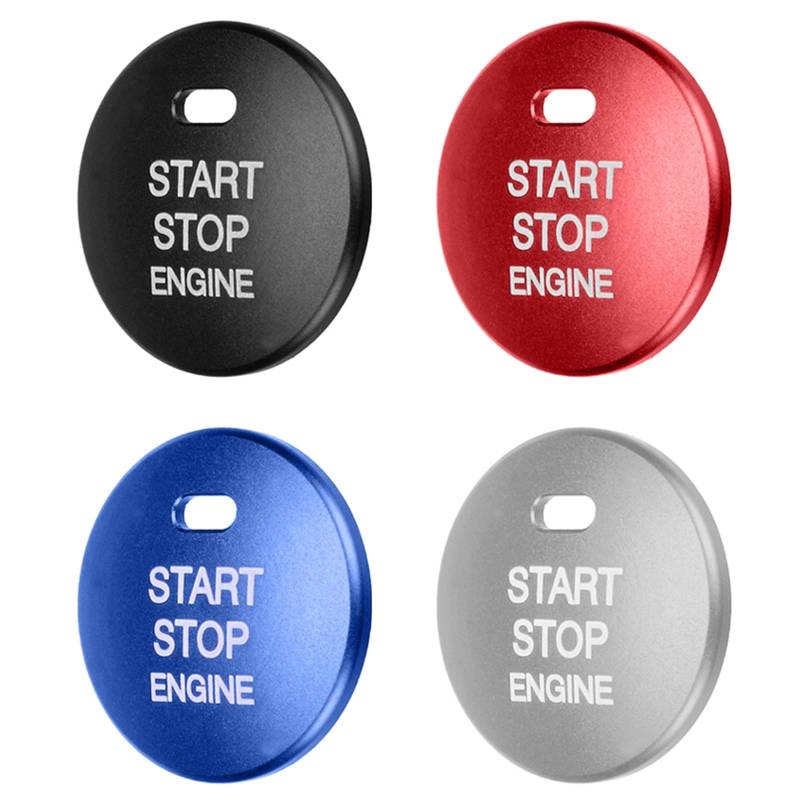 Innenraum Auto Zubehör Für Mazda 3 Für Axela CX-3 CX-4 CX-5 Aluminium Auto Motor Start Stop Push Button Cap Abdeckung Trim Auto Innen Zubehör(4pcs) von TETARI