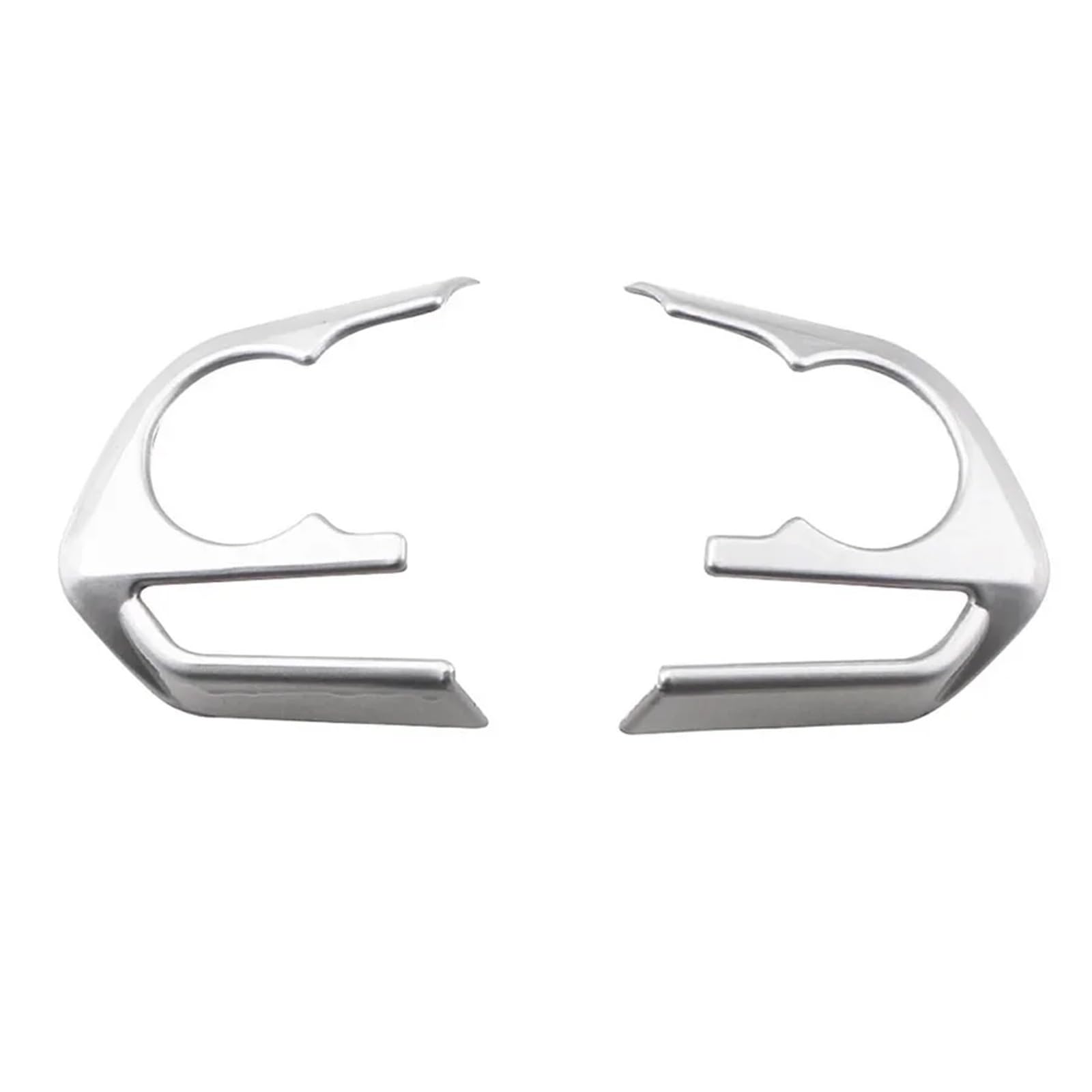 Innenraum Auto Zubehör Für Toyota Für RAV4 Für Corolla Für Avalon 2019 2020 Zubehör ABS Auto Lenkrad Taste Panel Trim Pailletten Auto Innen Zubehör(Silver 2 pcs) von TETARI