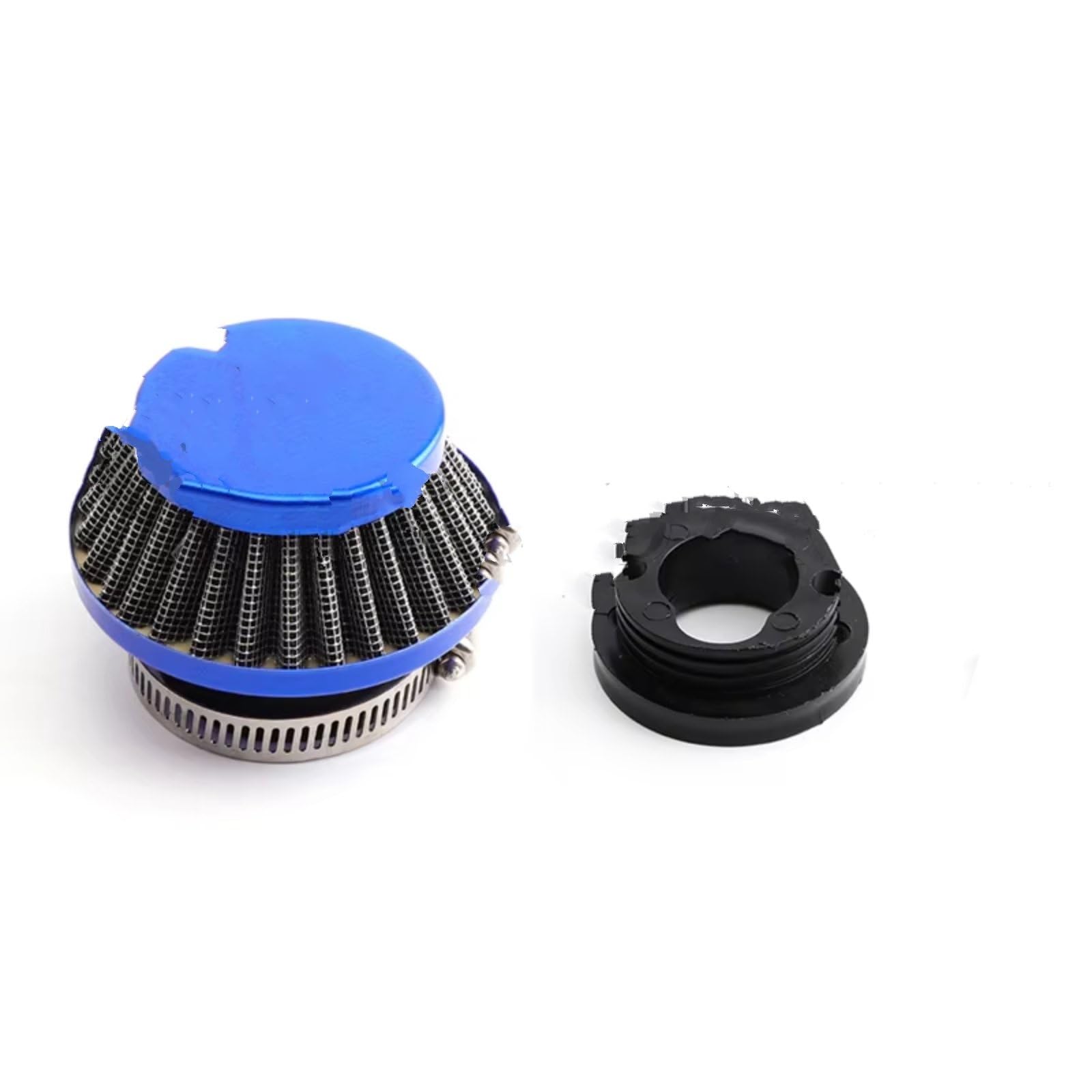 Luftfilter Motorrad Für 47cc 49cc 2 Hub Moto Bike Moped Kleine ATV Quad Dirt Bike Zubehör Motorrad 42mm Luftfilter & Stecker Sportluftfilter Luft Filter(Blue) von TETARI