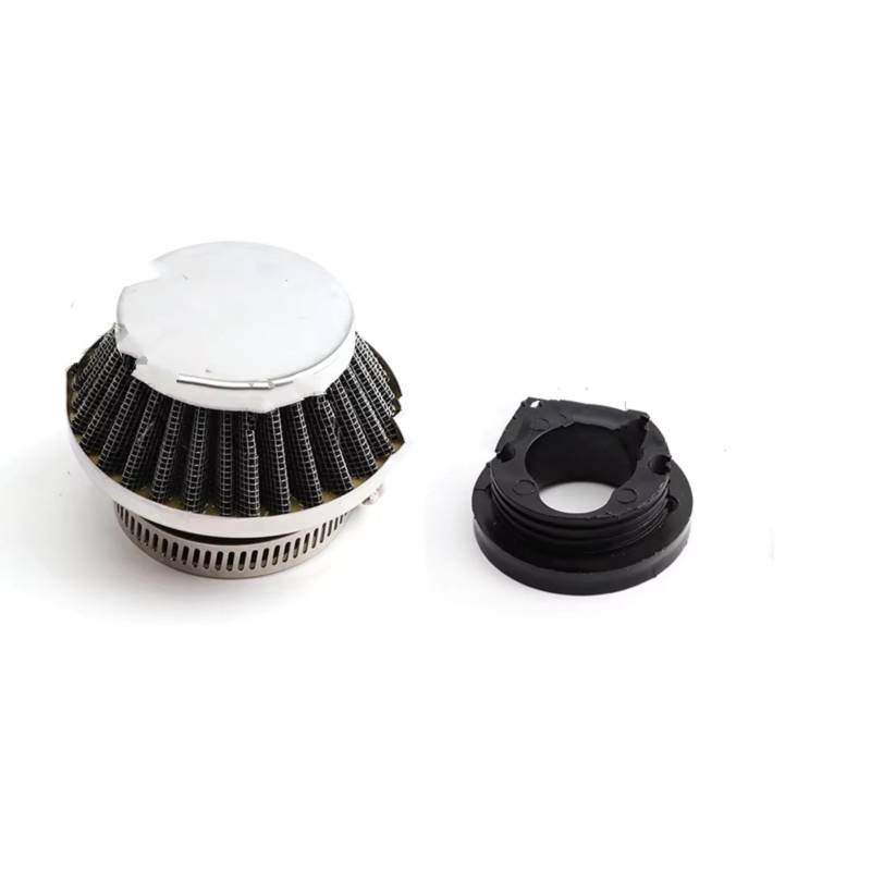 Luftfilter Motorrad Für 47cc 49cc 2 Hub Moto Bike Moped Kleine ATV Quad Dirt Bike Zubehör Motorrad 42mm Luftfilter & Stecker Sportluftfilter Luft Filter(Silber) von TETARI