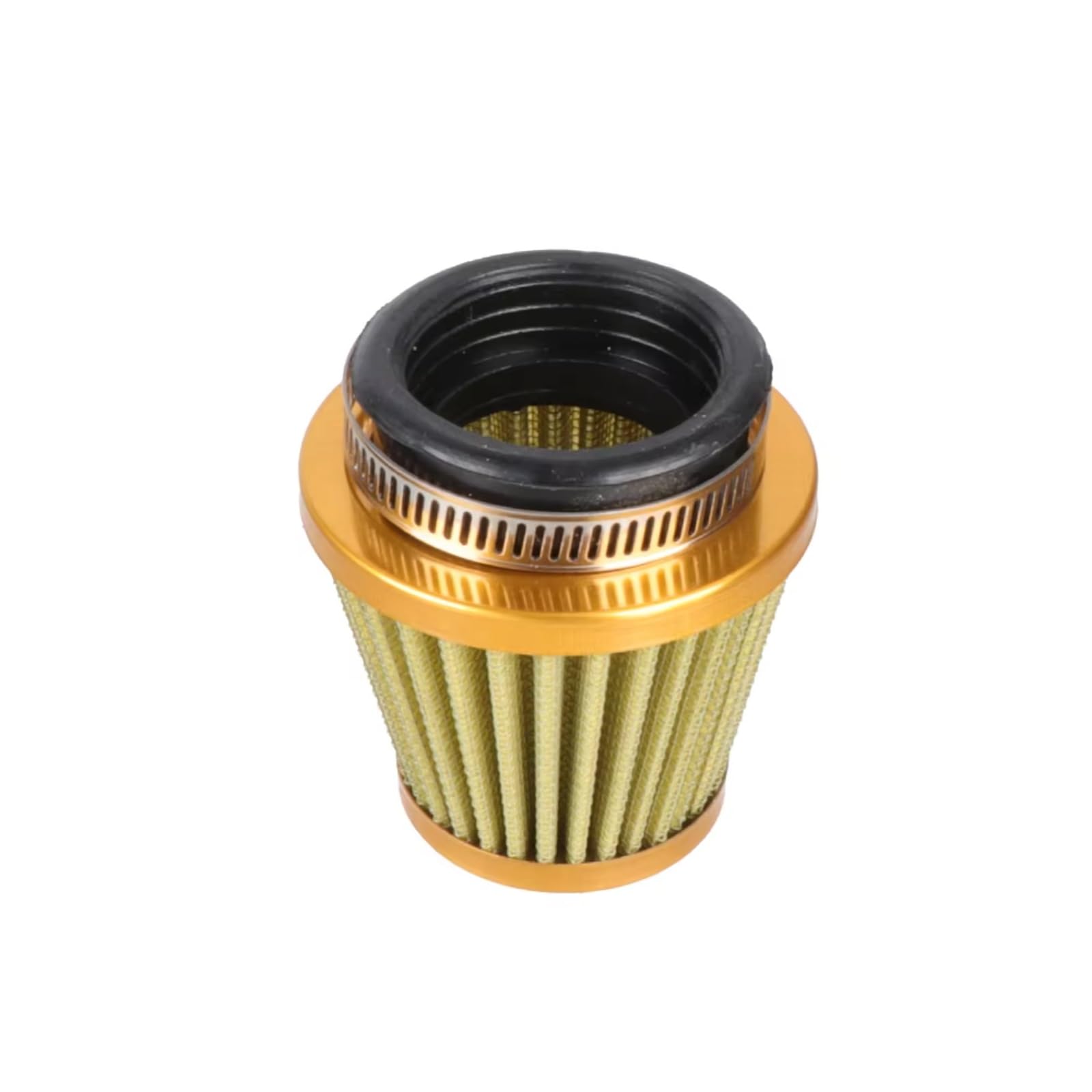 Luftfilter Motorrad Universal 38mm Motorrad Luftfilter Intake Induction Kit Für GY6 50cc 110cc 125cc Motorrad Roller Dirt Pit Bike ATV Quad Bugg Sportluftfilter Luft Filter(45mm Gold) von TETARI