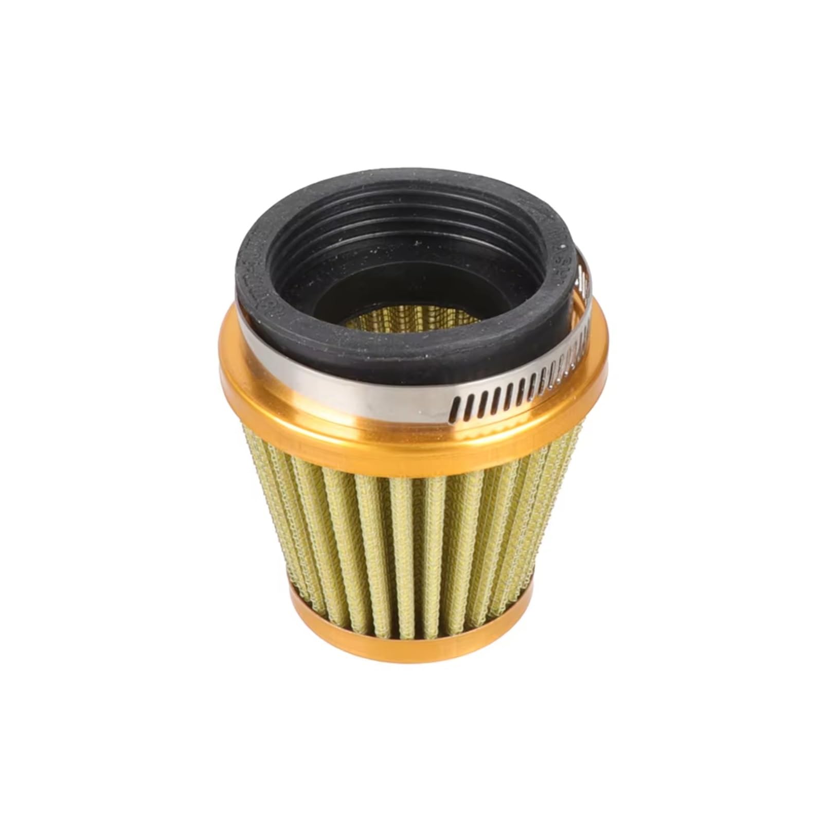 Luftfilter Motorrad Universal 38mm Motorrad Luftfilter Intake Induction Kit Für GY6 50cc 110cc 125cc Motorrad Roller Dirt Pit Bike ATV Quad Bugg Sportluftfilter Luft Filter(48-50mm Gold) von TETARI