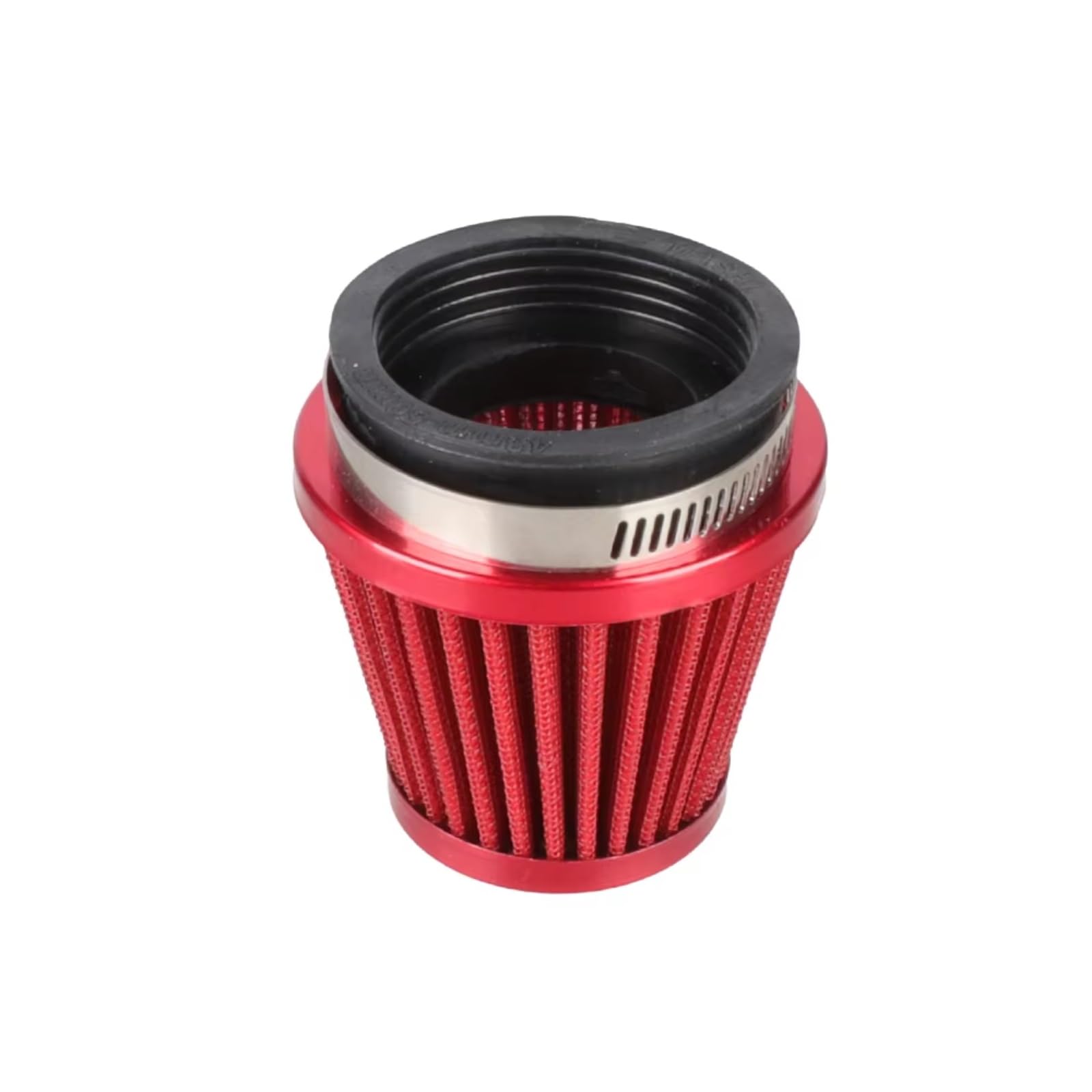 Luftfilter Motorrad Universal 38mm Motorrad Luftfilter Intake Induction Kit Für GY6 50cc 110cc 125cc Motorrad Roller Dirt Pit Bike ATV Quad Bugg Sportluftfilter Luft Filter(48-50mm Red) von TETARI