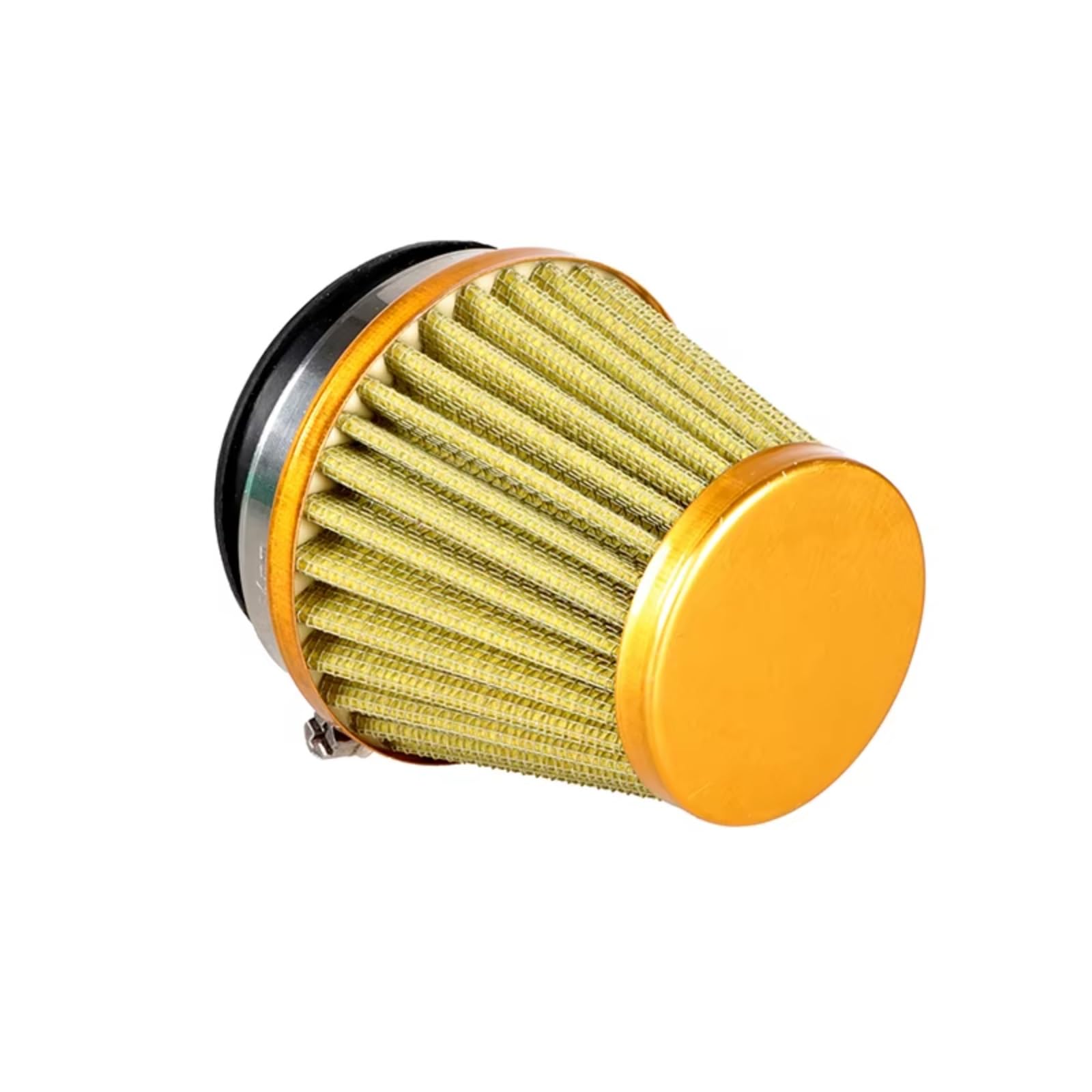 Luftfilter Motorrad Universal 38mm Motorrad Luftfilter Intake Induction Kit Für GY6 50cc 110cc 125cc Motorrad Roller Dirt Pit Bike ATV Quad Bugg Sportluftfilter Luft Filter(58-60mm Gold) von TETARI