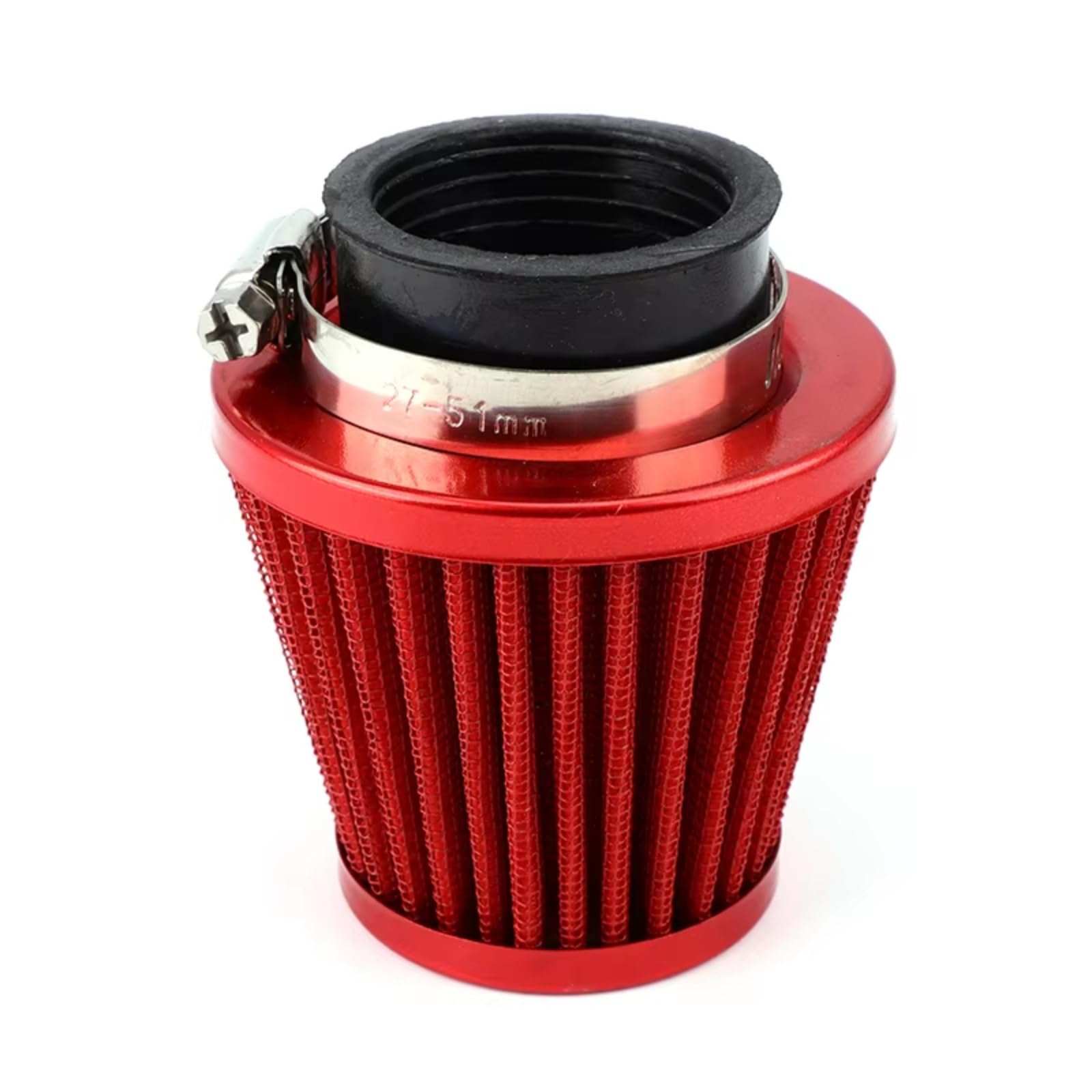 Luftfilter Motorrad Universal 38mm Motorrad Luftfilter Intake Induction Kit Für GY6 50cc 110cc 125cc Motorrad Roller Dirt Pit Bike ATV Quad Bugg Sportluftfilter Luft Filter(Red) von TETARI