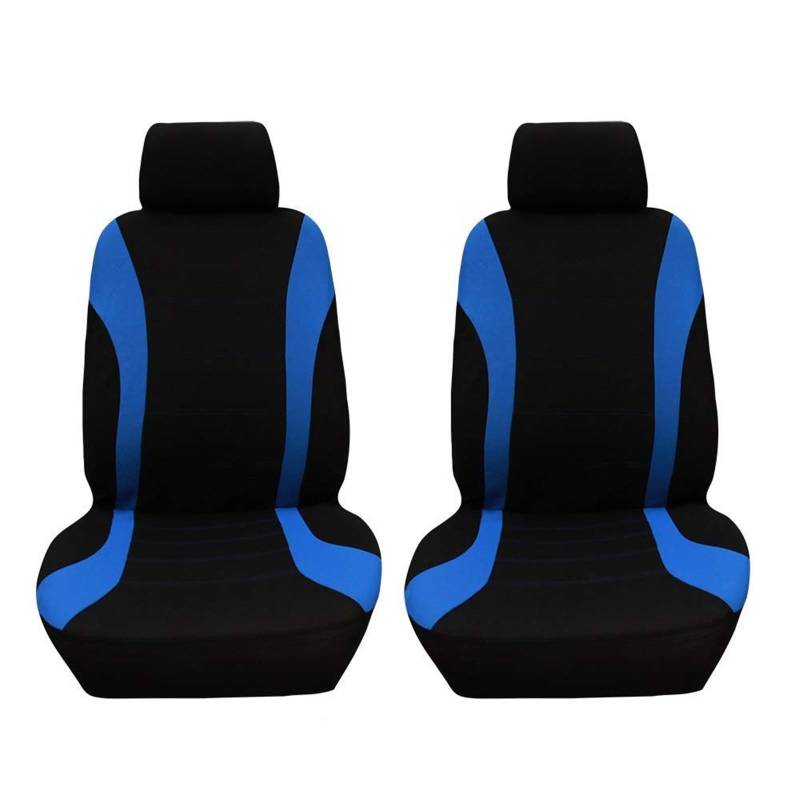 TETARI Auto-Schonbezüge 4 Teile/Satz Fahrzeug Auto Sitz Abdeckung Protector Sitz Bequem Staubdicht Kopfstütze Vordersitzbezüge Rot Schwarz Sitzbezüge Auto(Blue Black) von TETARI