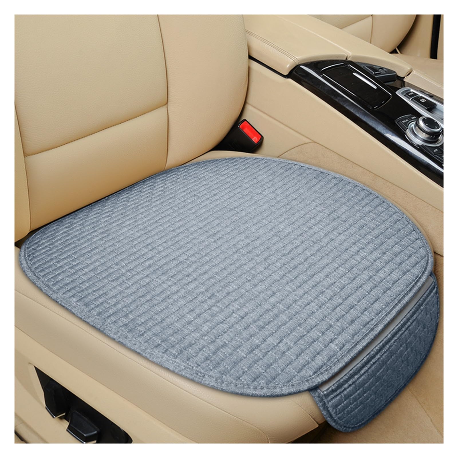 TETARI Auto-Schonbezüge Autositzbezug Vorne/hinten/komplettes Set, Wählen Sie Autositzschutzkissen, Leinenstoff, Universalgröße, rutschfest Sitzbezüge Auto(1 Gray pad) von TETARI