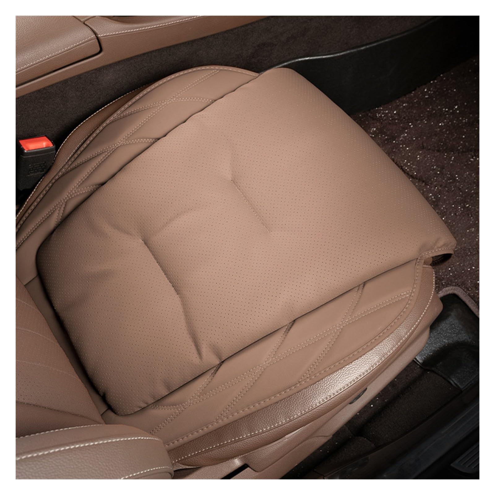 TETARI Auto-Schonbezüge Autositzkissen Hauptfahrer Universelles Vier-Jahreszeiten-Ledersitzkissen Passende Sitzbezüge Sitzbezüge Auto(Cushion-Brown) von TETARI