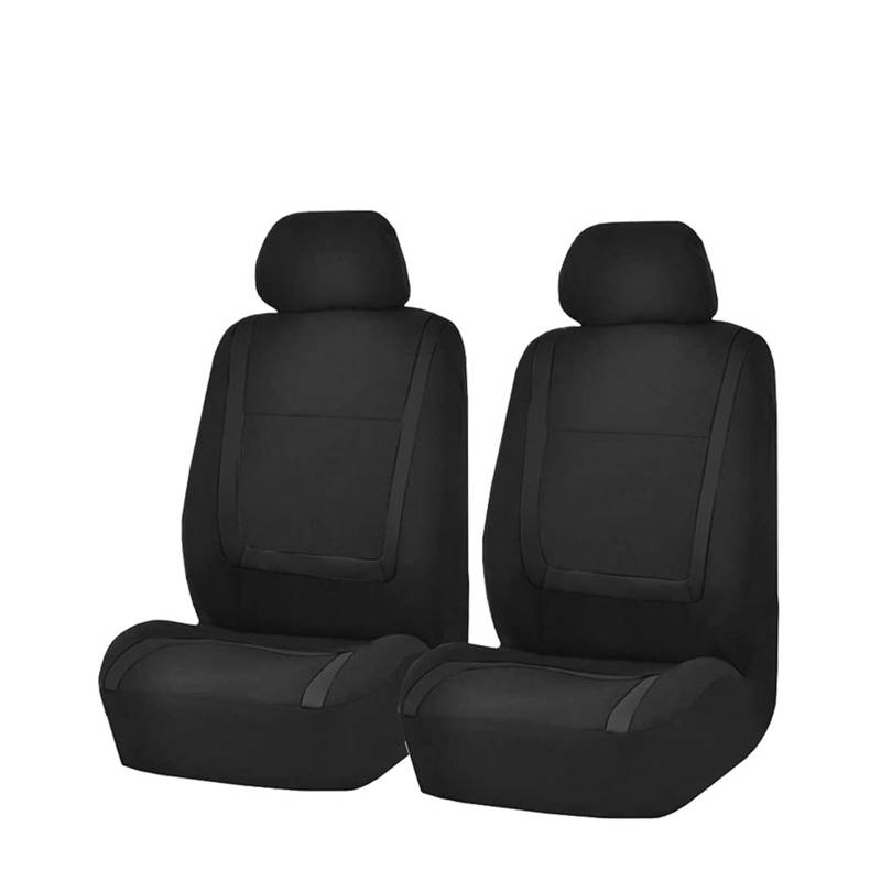 TETARI Auto-Schonbezüge Einzigartiger Flachstoff-Autositzbezug, Innenzubehör, Universeller Autositzbezug Sitzbezüge Auto(Black Front Covers) von TETARI