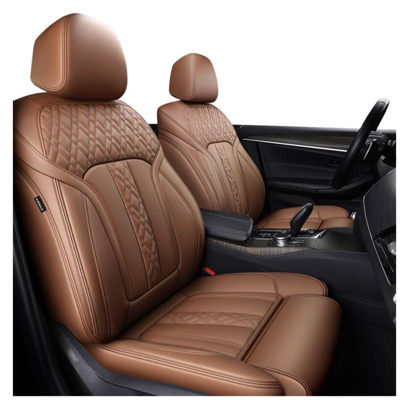 TETARI Auto-Schonbezüge Für 7 5 3 1 Serie X5 X3 X1 Autozubehör Sitzbezüge für 5 Sitze Komplettset Lederspezifisch Sitzbezüge Auto(Brown) von TETARI