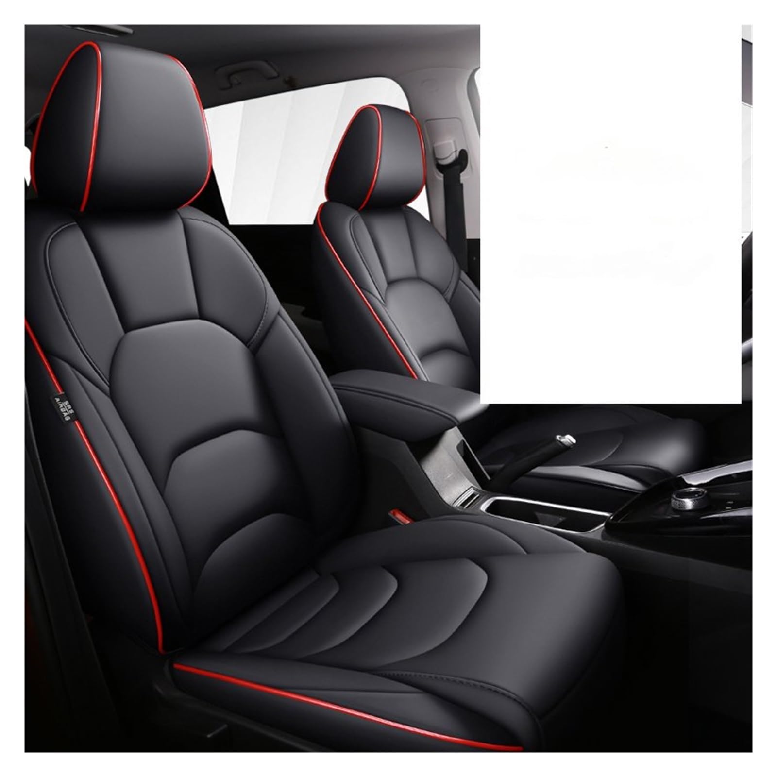 TETARI Auto-Schonbezüge Für Alle Medels X3 X1 X4 X5 X6 Z4 525 520 F30 F10 E46 E90 Autositzbezug mit vollständiger Abdeckung Sitzbezüge Auto(Standard Black red) von TETARI