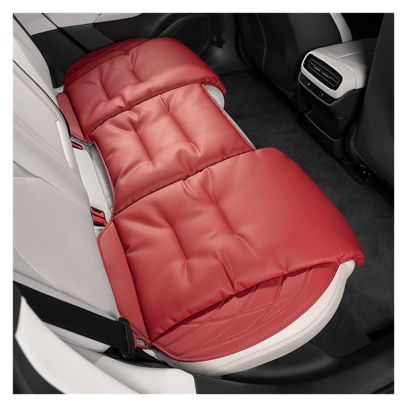 TETARI Auto-Schonbezüge Für Benz Für AMG ABCES Klasse W204 W205 W212 W213 Leder Auto Kissen Weiche Auto Sitz Abdeckung Anti Slip Sitz Protektor Pad Sitzbezüge Auto(Red-Rear Row) von TETARI