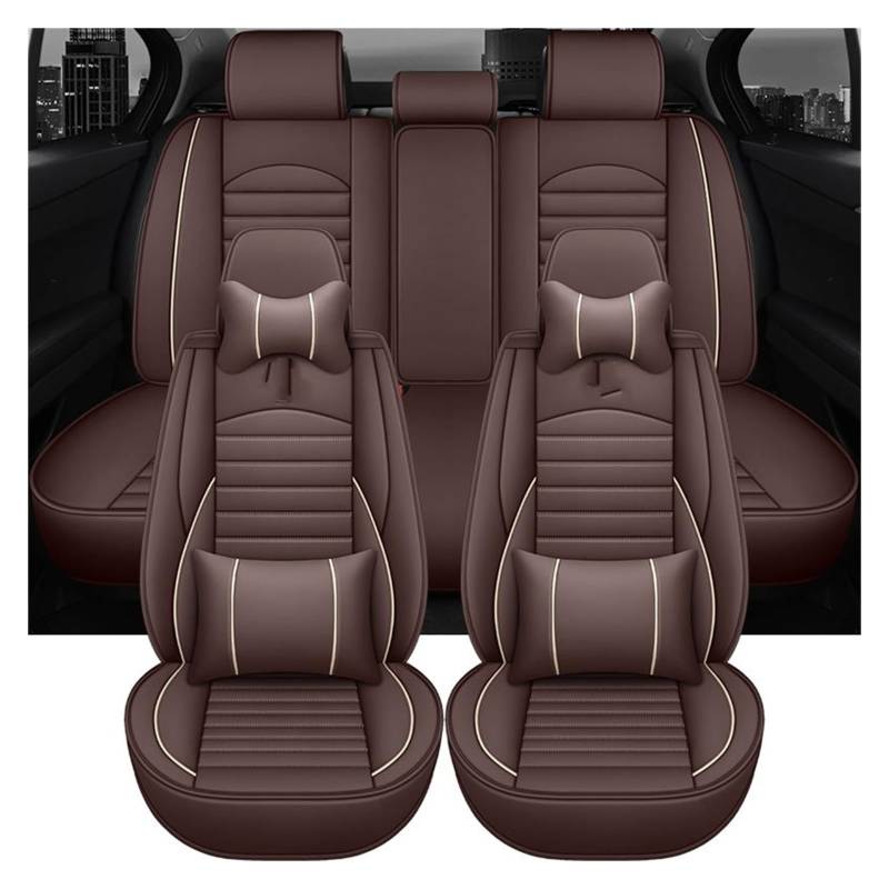 TETARI Auto-Schonbezüge Für Geely Für Geometrie C Universal Leder Auto Sitzbezüge Auto Innen Zubehör Sitzbezüge Auto(9 PCS e) von TETARI