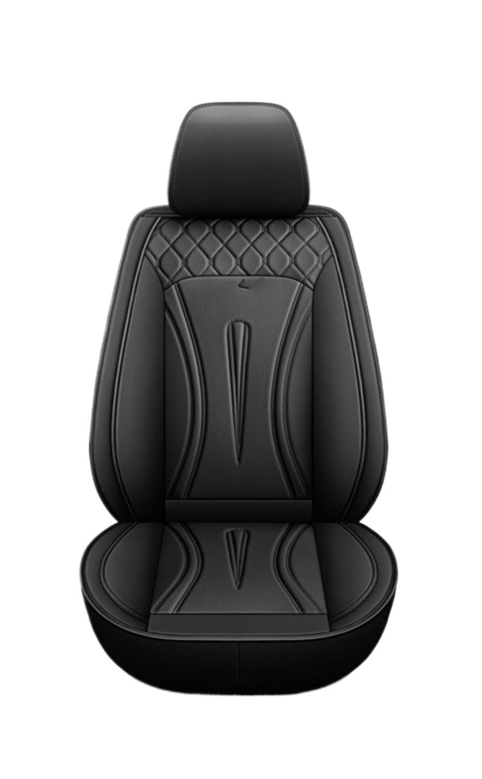 TETARI Auto-Schonbezüge Für Jeep Für Grand Für Cherokee Für Wrangler Für Patriot Für Kompass Für Commander Universal 5seat Auto Leder Sitzbezug Sitzbezüge Auto(All Black) von TETARI