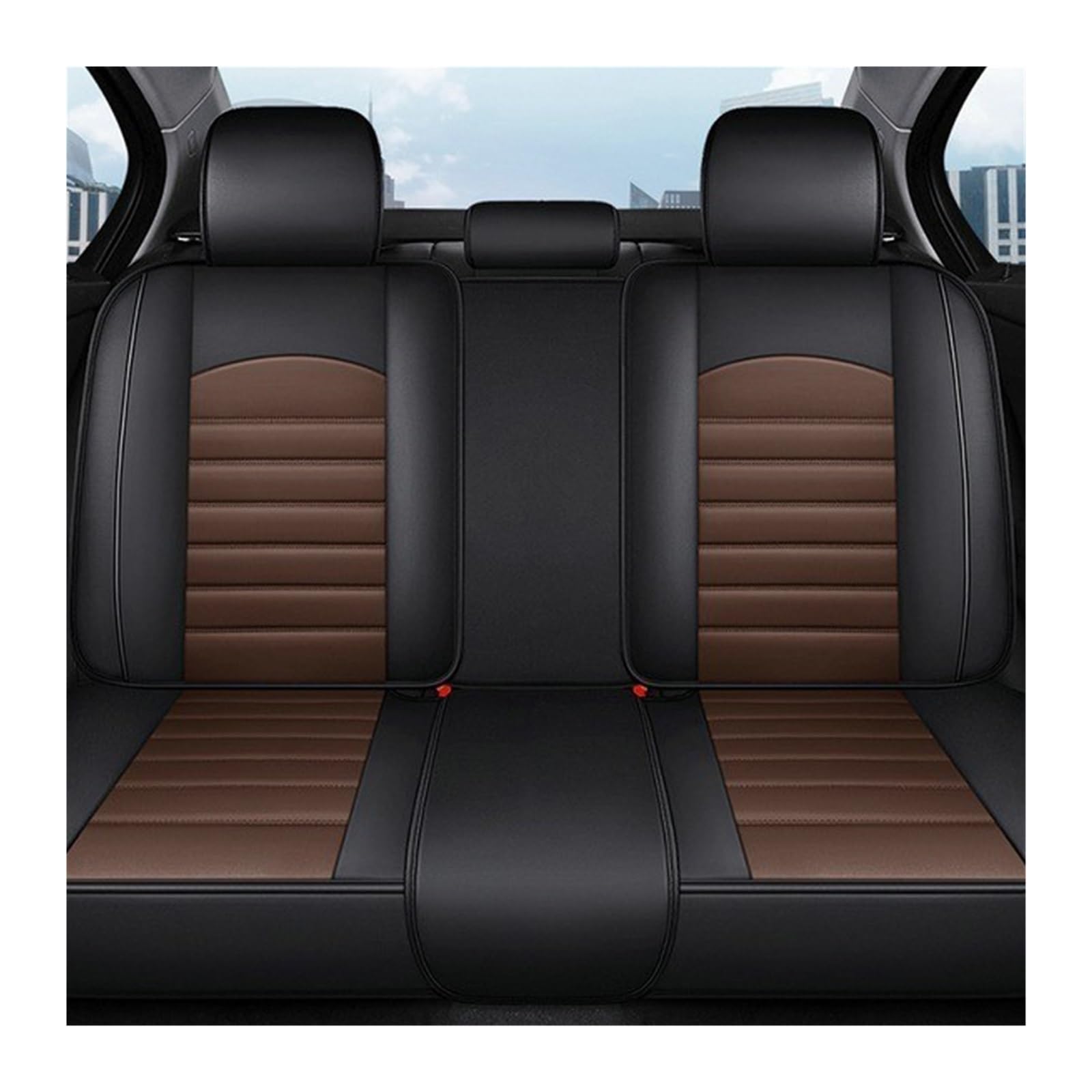 TETARI Auto-Schonbezüge Für KIA für Sportage für Optima für Rio für NIRO für Soul für Ceed für Cerato All Inclusive Auto-Ledersitzbezug Sitzbezüge Auto(Rear seat Cover B) von TETARI