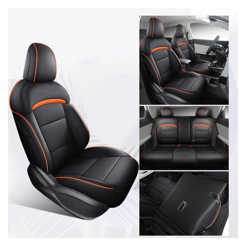 TETARI Auto-Schonbezüge Für MG4 Für Mulan Auto Zubehör Innen Winter Full Set Autos Leder Auto Sitz Abdeckung Sitzbezüge Auto(1 Set b) von TETARI