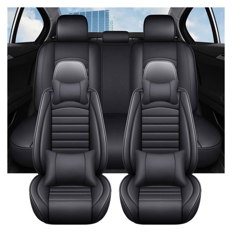 TETARI Auto-Schonbezüge Für Passat B6 B7 Für Sitz Für Arona Für Skoda Für Superb 3 Universal Leder Auto Sitz Abdeckung Kissen Vollen Satz Sitzbezüge Auto(9 PCS b) von TETARI