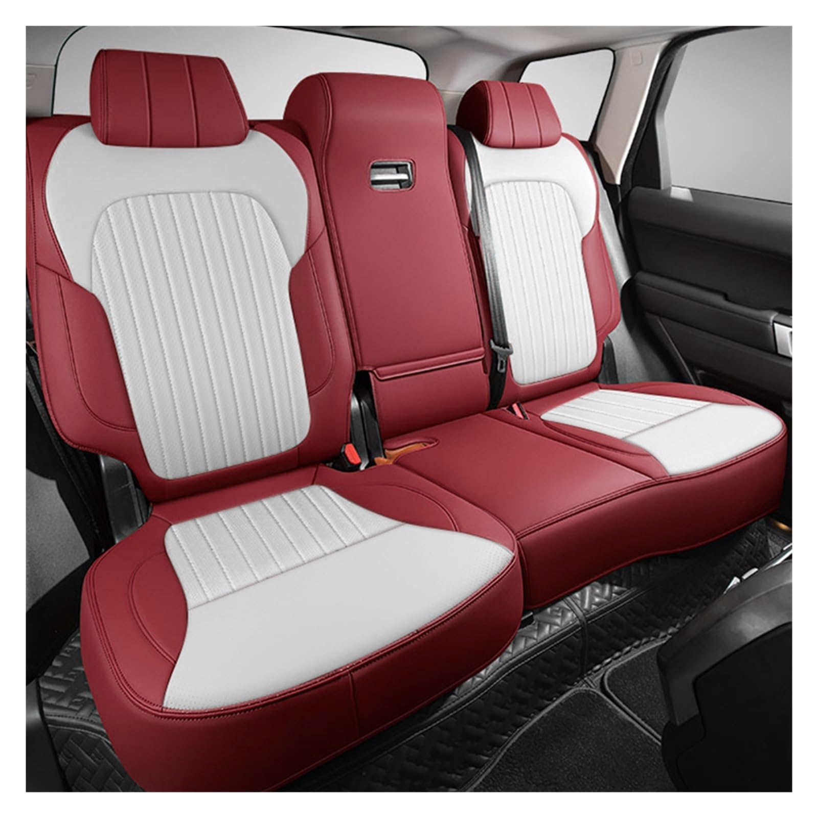 TETARI Auto-Schonbezüge Für Tank 300 2021 2022 2023 2024 Leder Autositzbezüge Auto Zubehör Innen Sitzbezüge Auto(Rear seat I) von TETARI