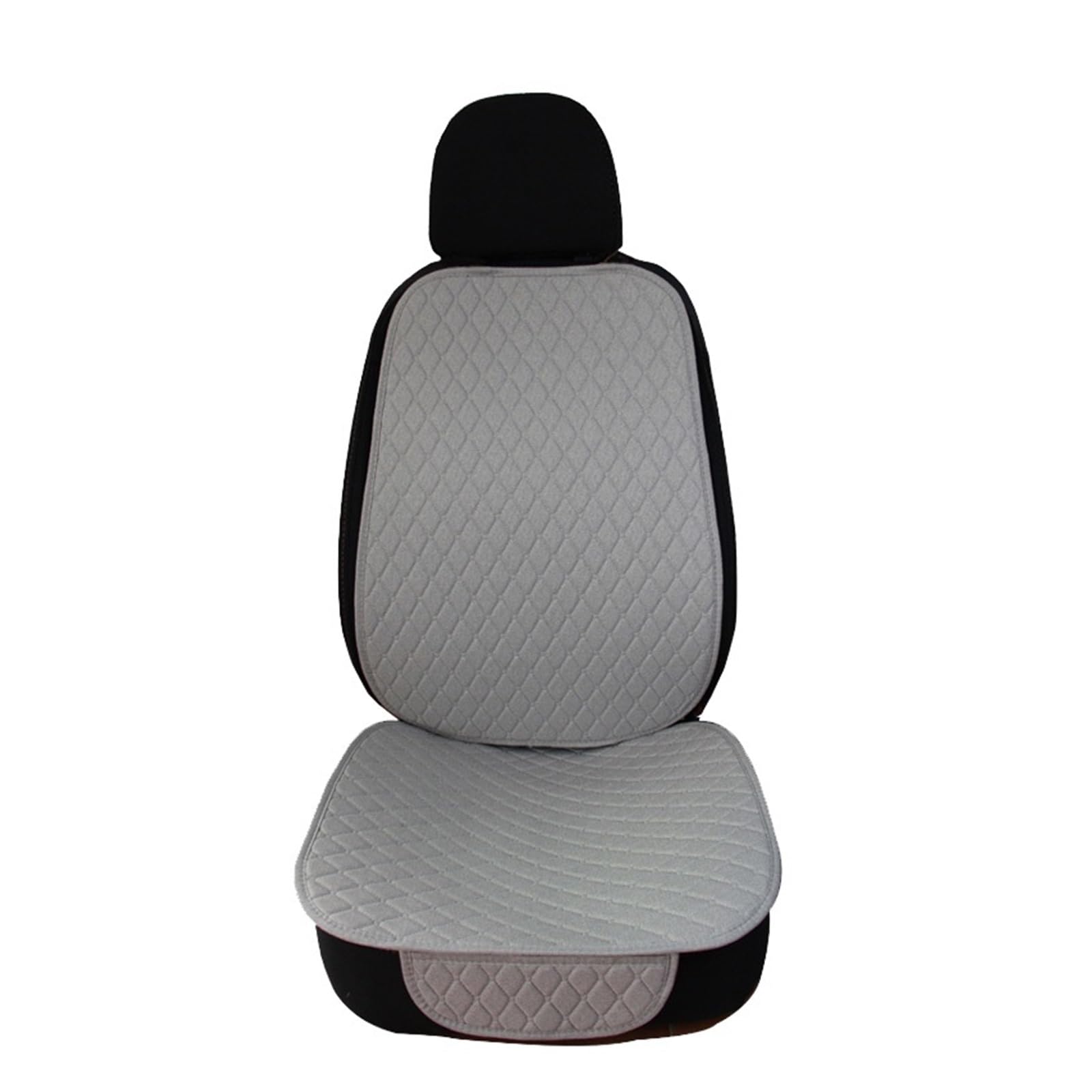 TETARI Auto-Schonbezüge Sommer Auto Sitz Abdeckung Protector Leinen Vorne Hinten Zurück Full Set Kissen Flachs Pad Matte Rückenlehne Auto Zubehör Innen Sitzbezüge Auto(1 seat Gray) von TETARI