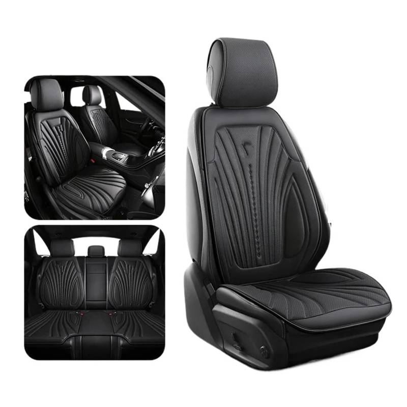 TETARI Auto-Schonbezüge Universal Auto Sitz Abdeckung Vier Saison Auto Atmungsaktive Sattel Pad Sitzbezüge Für Auto Coole Sitze Abdeckung Schutz Sitzbezüge Auto(Black1 Set) von TETARI