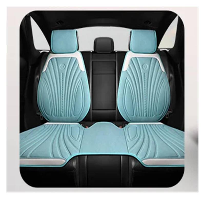 TETARI Auto-Schonbezüge Universal Auto Sitz Abdeckung Vier Saison Auto Atmungsaktive Sattel Pad Sitzbezüge Für Auto Coole Sitze Abdeckung Schutz Sitzbezüge Auto(Blue Rear seat Set) von TETARI