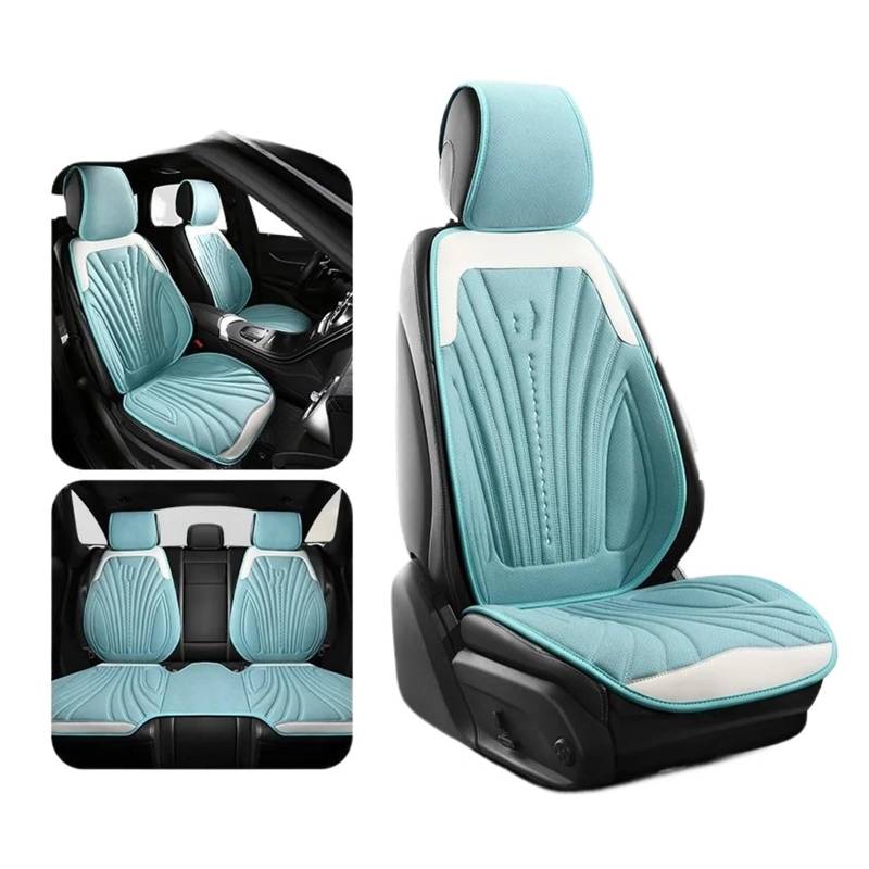 TETARI Auto-Schonbezüge Universal Auto Sitz Abdeckung Vier Saison Auto Atmungsaktive Sattel Pad Sitzbezüge Für Auto Coole Sitze Abdeckung Schutz Sitzbezüge Auto(Blue Set) von TETARI