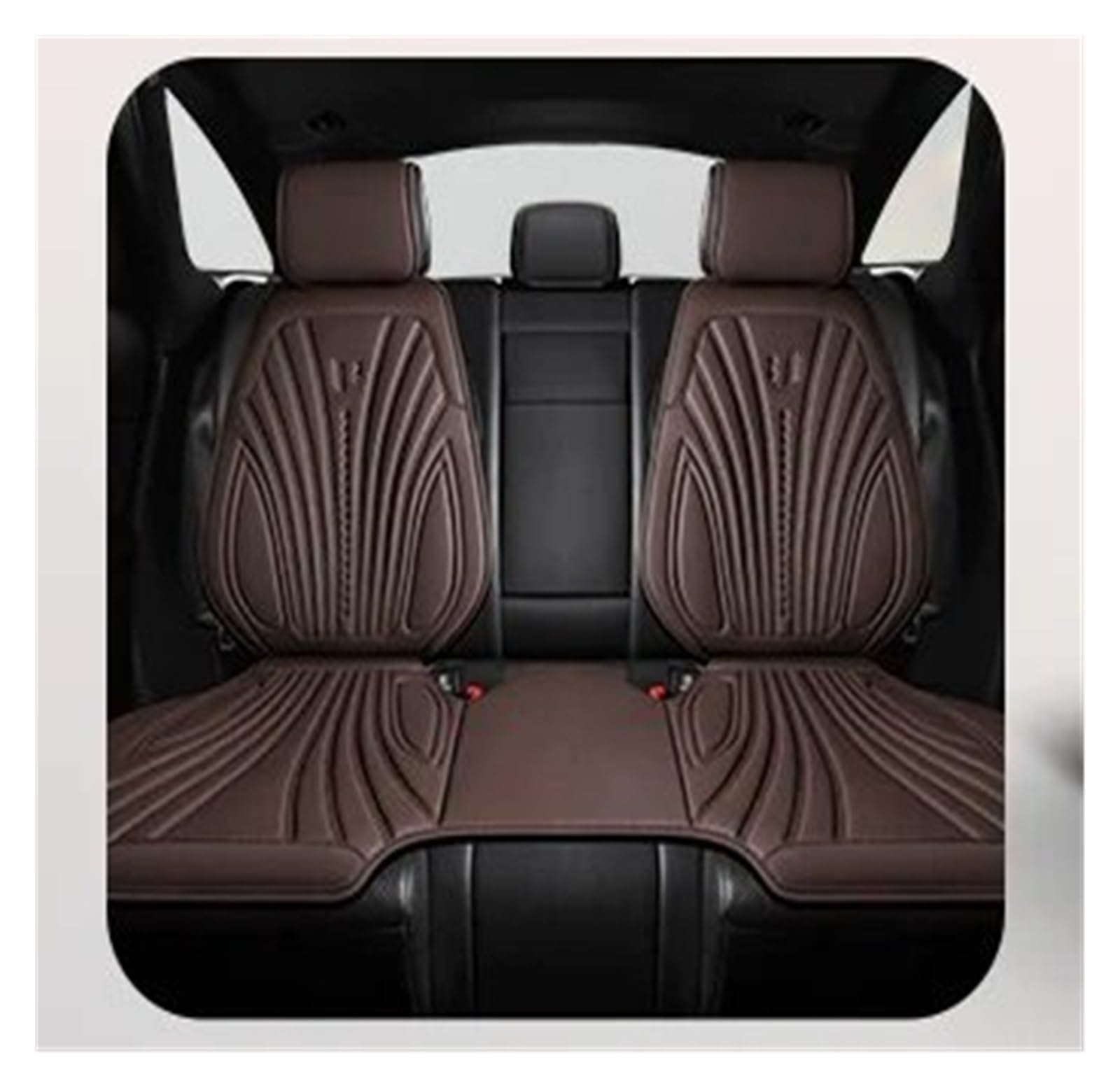 TETARI Auto-Schonbezüge Universal Auto Sitz Abdeckung Vier Saison Auto Atmungsaktive Sattel Pad Sitzbezüge Für Auto Coole Sitze Abdeckung Schutz Sitzbezüge Auto(Brown Rear seat Set) von TETARI