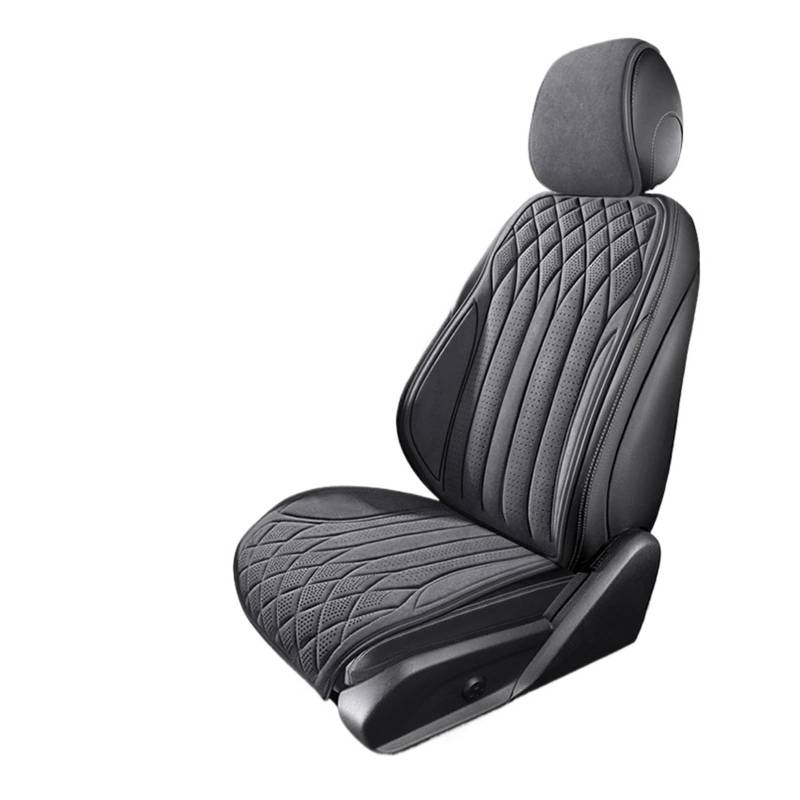 TETARI Auto-Schonbezüge Universal Auto Sitz Abdeckung Vier Saison Auto Leder Sattel Pad Sitzbezüge Für Auto Coole Sitze Abdeckung Schutz Sitzbezüge Auto(Grey Front seat Set) von TETARI