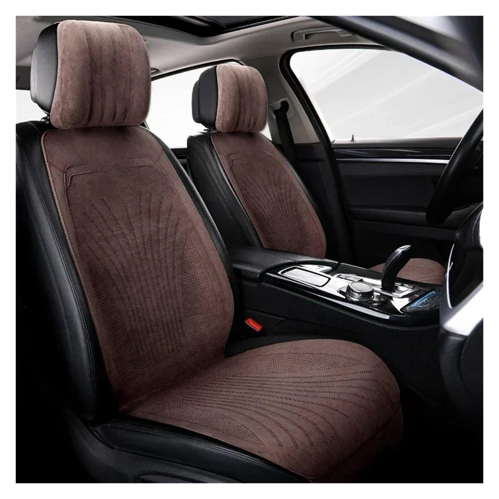 TETARI Auto-Schonbezüge Universeller Autositzbezug Wabenkissen Belüftungsblatt Sitzbezüge Für Kühle Autositze Schutz Sitzbezüge Auto(2pc Brown seat) von TETARI