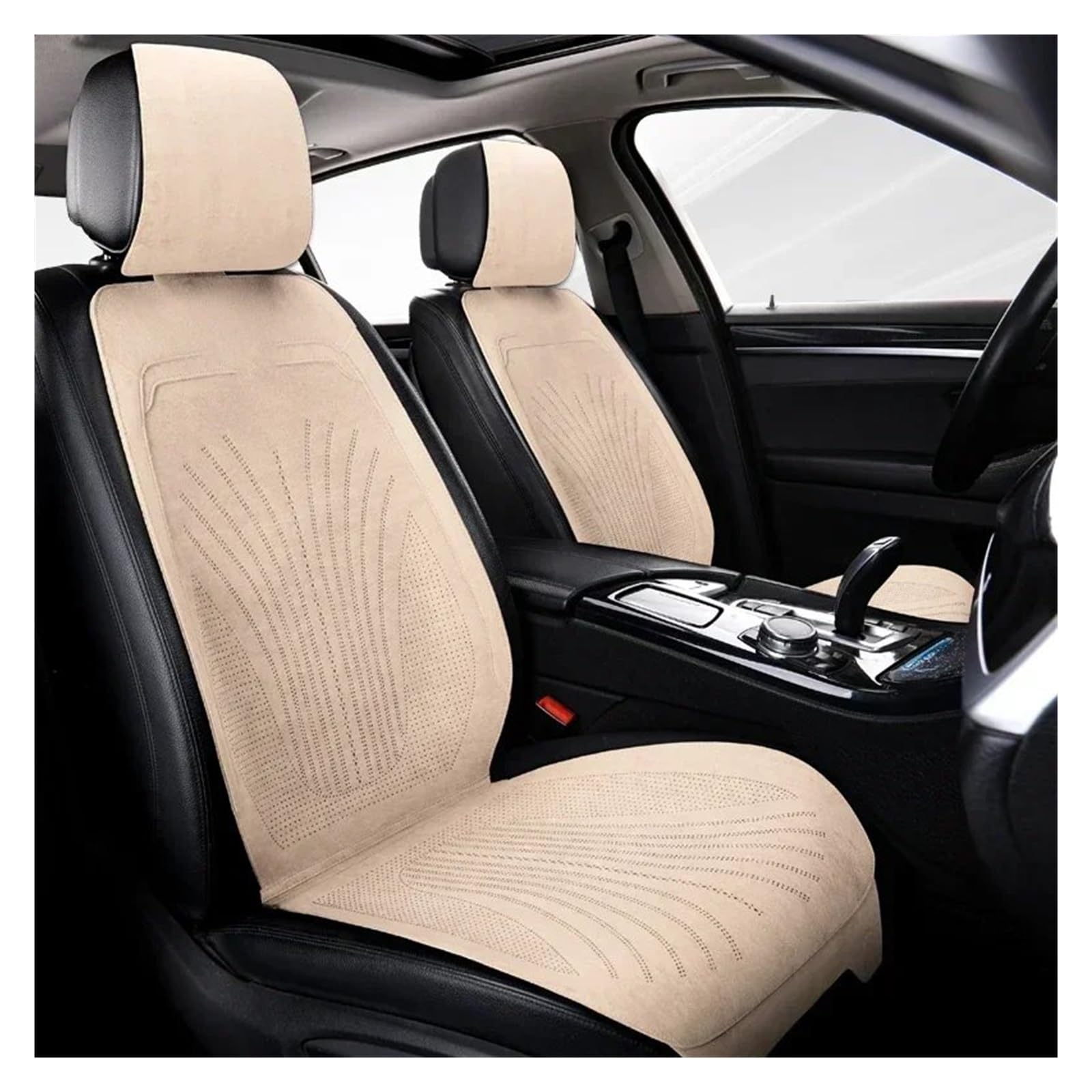 TETARI Auto-Schonbezüge Universeller Autositzbezug Wabenkissen Belüftungsblatt Sitzbezüge Für Kühle Autositze Schutz Sitzbezüge Auto(2pc beige seat) von TETARI