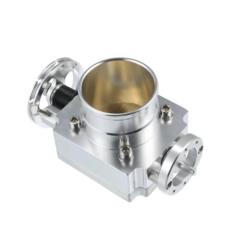 TETARI Drosselklappengehäuse Universal 65mm/2,56 "Silber Ton Aluminium Legierung Auto Drosselklappengehäuse Für Auto Motor Teile Luft Ansaugsysteme Drosselklappenbaugruppe von TETARI