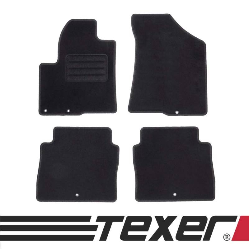 TEXER Textil Fußmatten Passend für Hyundai Santa Fe II Bj. 2006-2009 Basic von TEXER