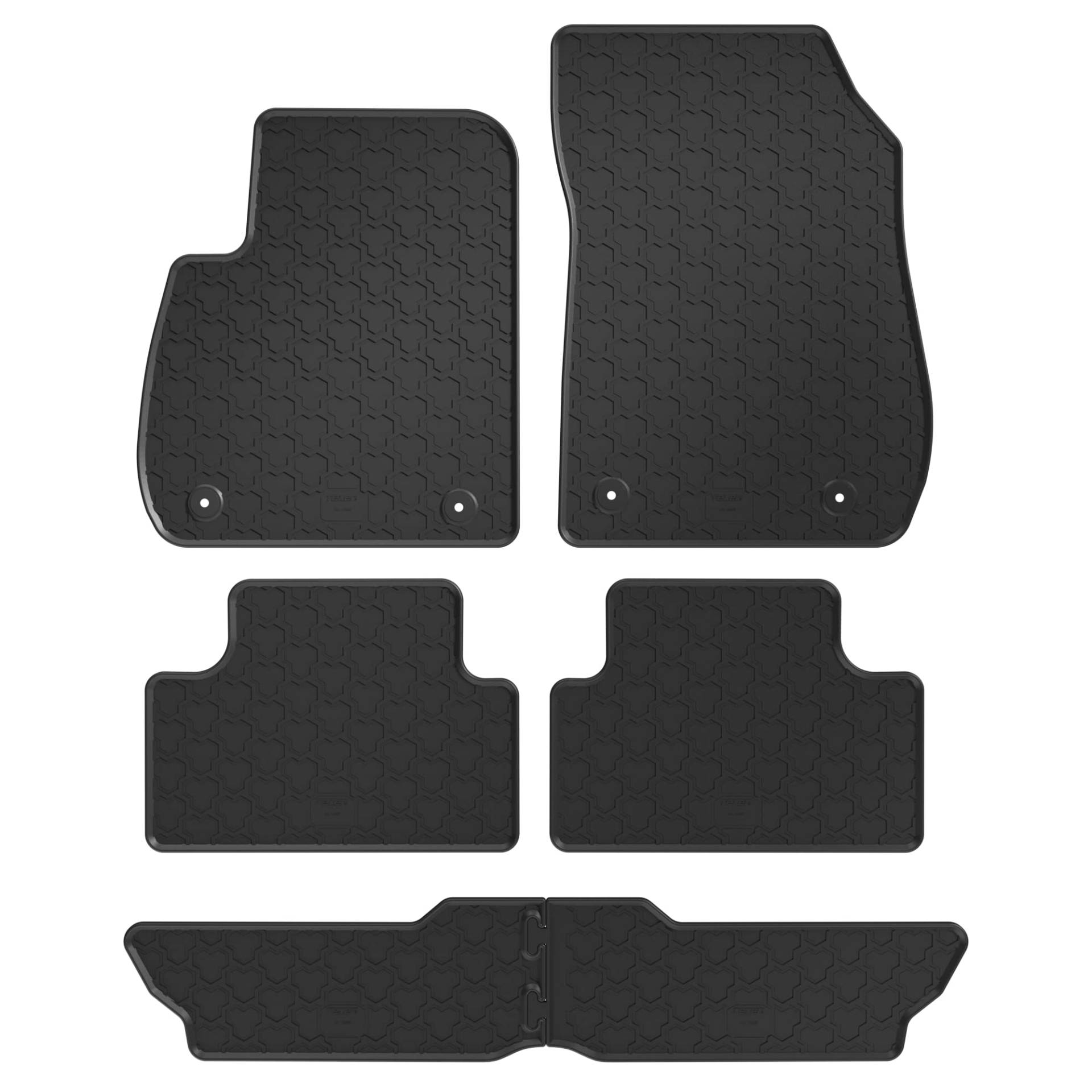 TEXER Gummimatten Wintermatten passend für Opel Zafira C 2012-7-Sitzer von TEXER