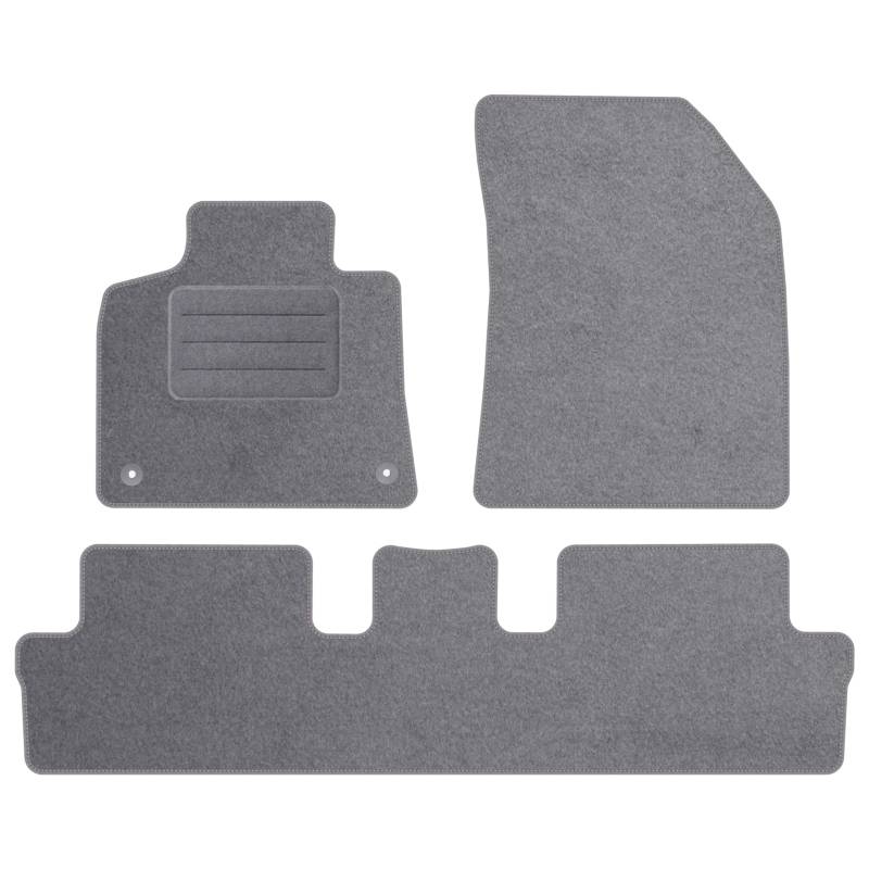 TEXER Textil Fußmatten Passend für Citroen C4 Picasso II 2013-2018 GRAU von TEXER