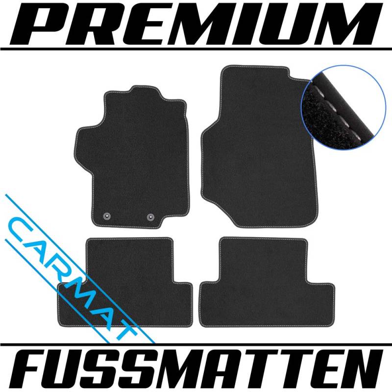 TEXER Textil Fußmatten Passend für Peugeot 1007 Bj. 2005-2009 Premium von TEXER