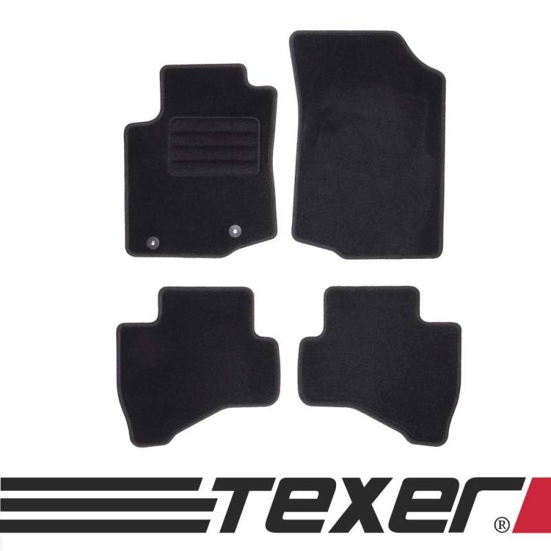 TEXER Textil Fußmatten Passend für Peugeot 108 Bj. 2014- Basic von TEXER