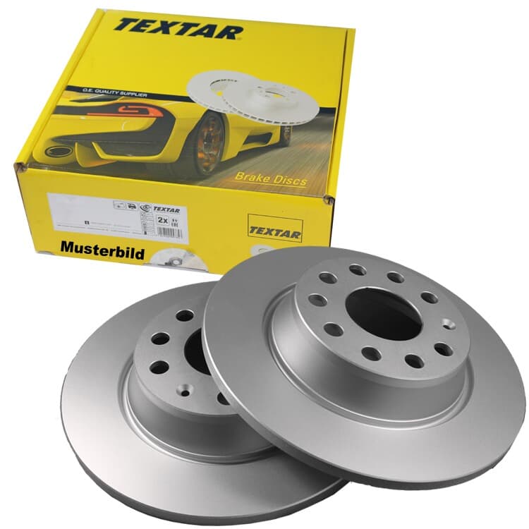 2 Bremsscheiben hinten + Radlager + ABS-Ring Renault Grand Scenic II von TEXTAR