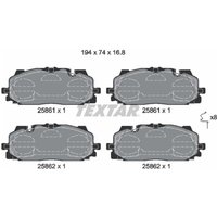 Bremsbelagsatz TEXTAR 2586101, Vorne von Textar