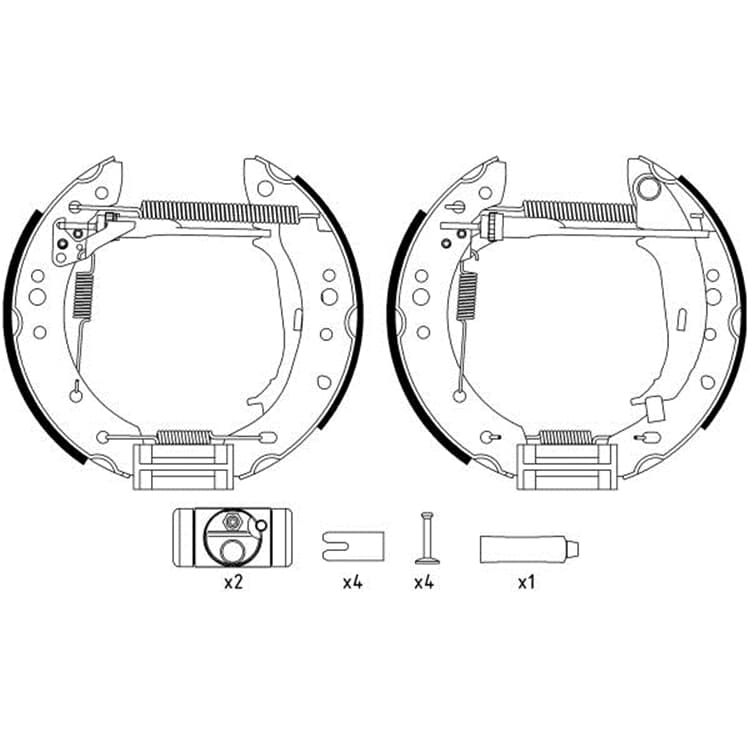 Textar Bremsbacken hinten Mitsubishi Colt Smart Forfour von TEXTAR