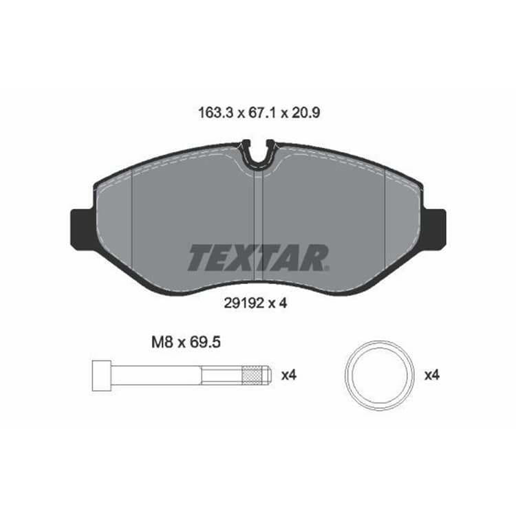 Textar Bremsbel?ge vorne Mercedes Viano Vito von TEXTAR