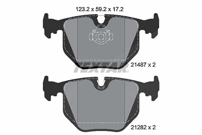 Textar Bremsbelagsatz, Scheibenbremse [Hersteller-Nr. 2148701] für Alpina, BMW von TEXTAR